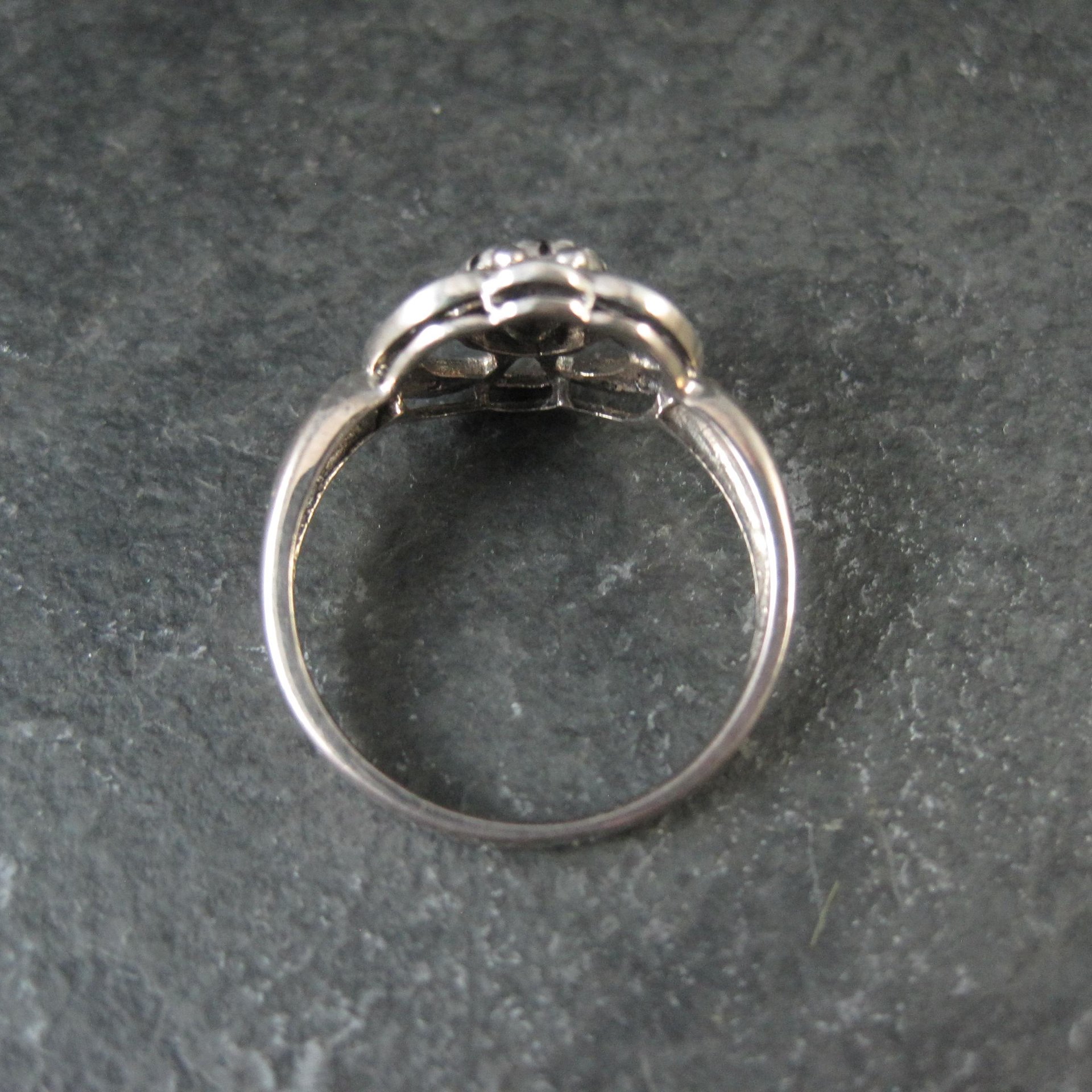 Vintage Smoky Topaz Heart Ring in Sterling Silver Size 8