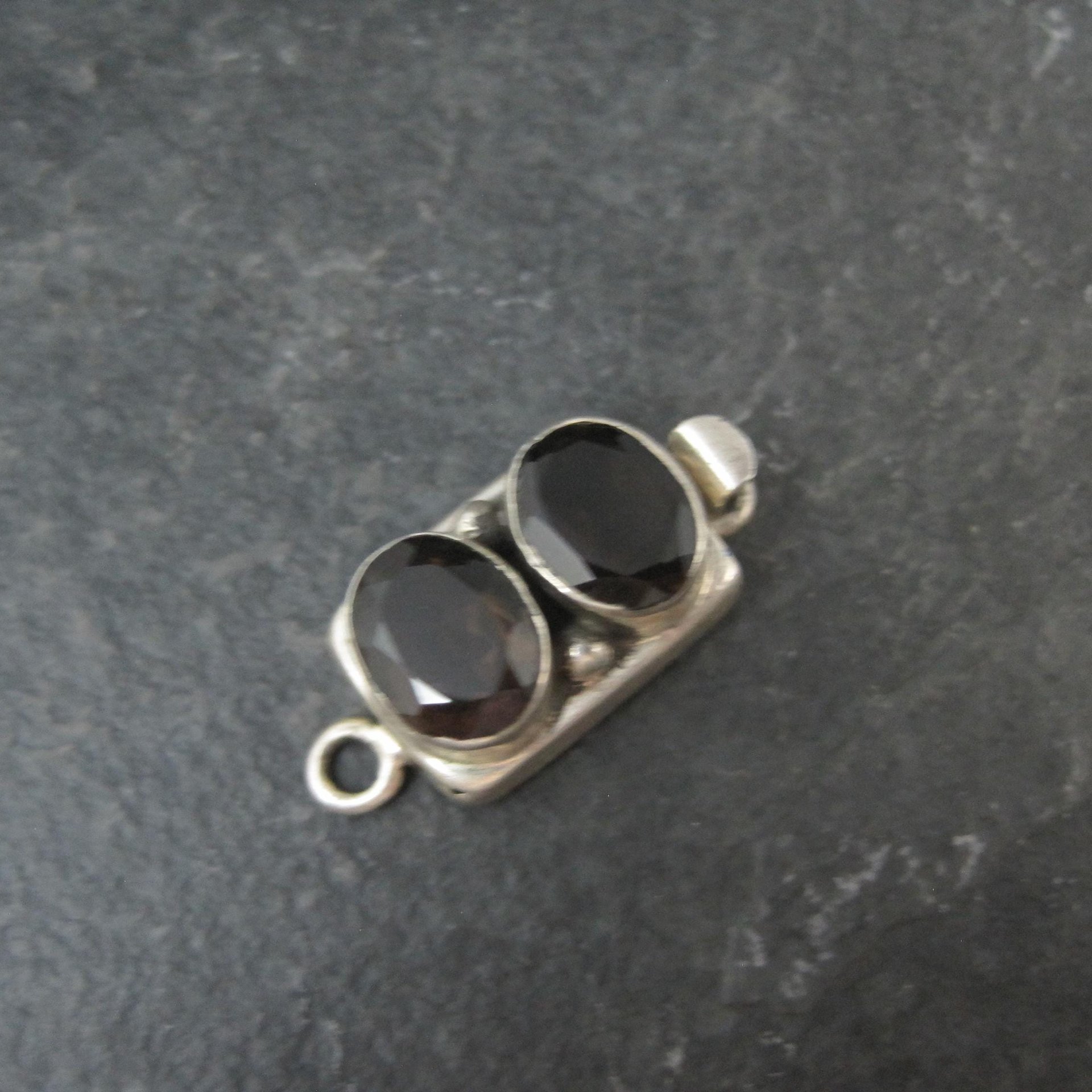 Sterling Silver Smoky Quartz Box Clasp