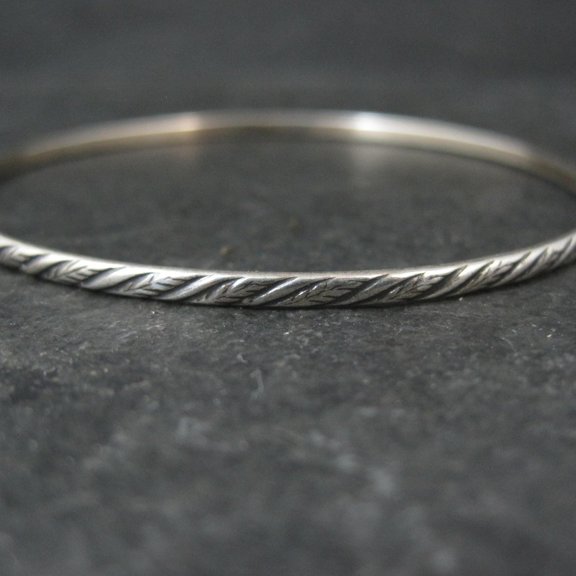 Vintage Sterling Art Deco Bangle Bracelet 7.5 Inches by Beau