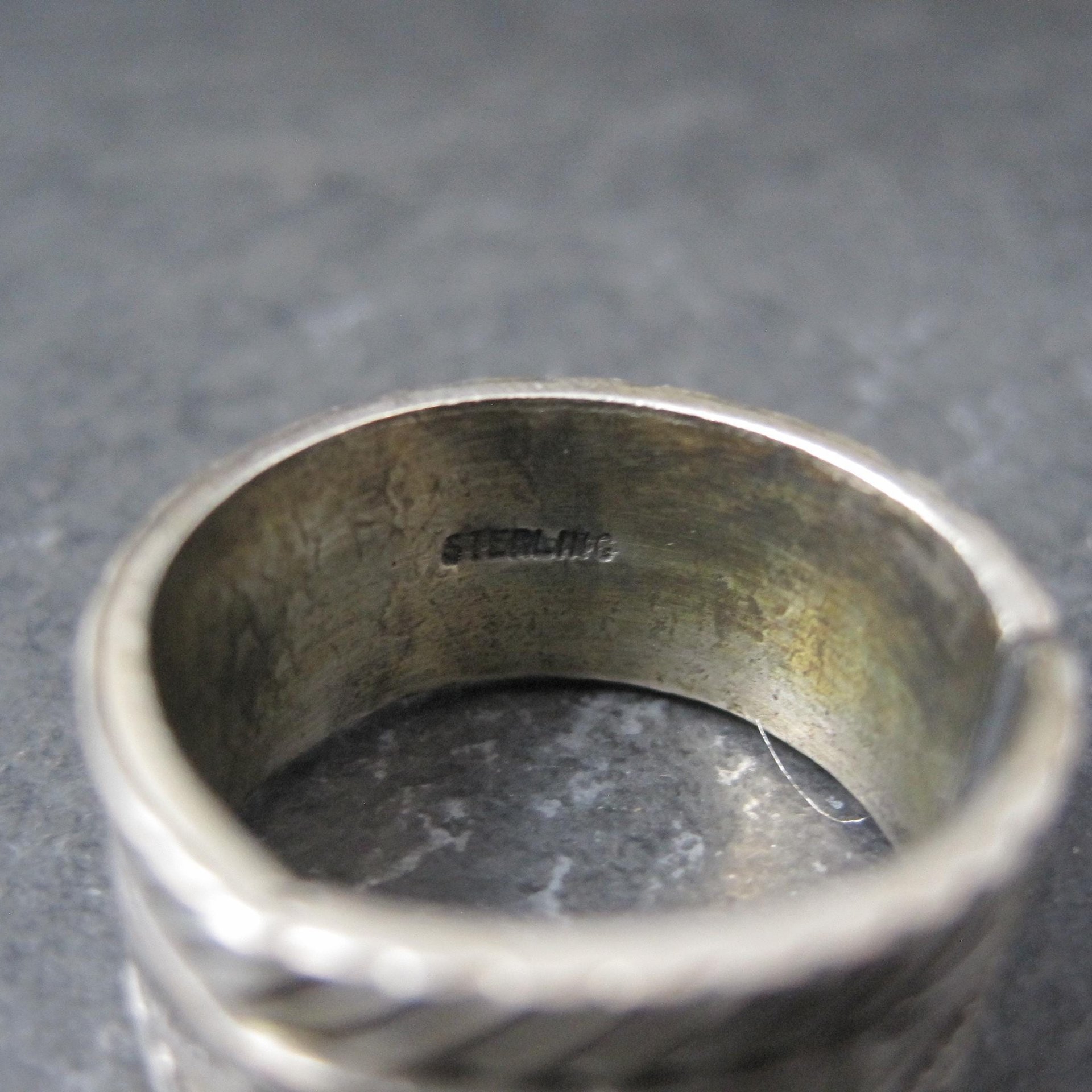 Wide Vintage Southwestern Sterling Band Ring Available in Sizes 8 and 10 Nathan Lovato
