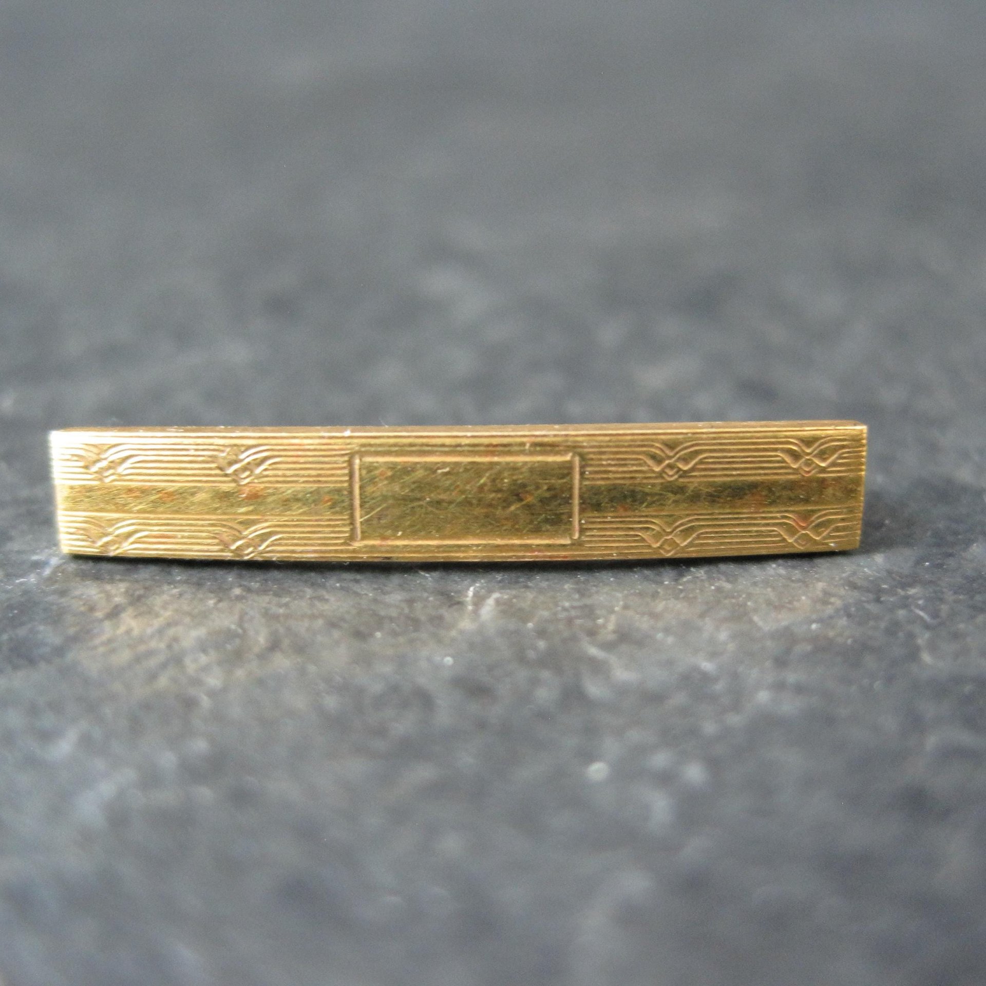 Tiny 1940s 10K Bar Pin Hayward NOS