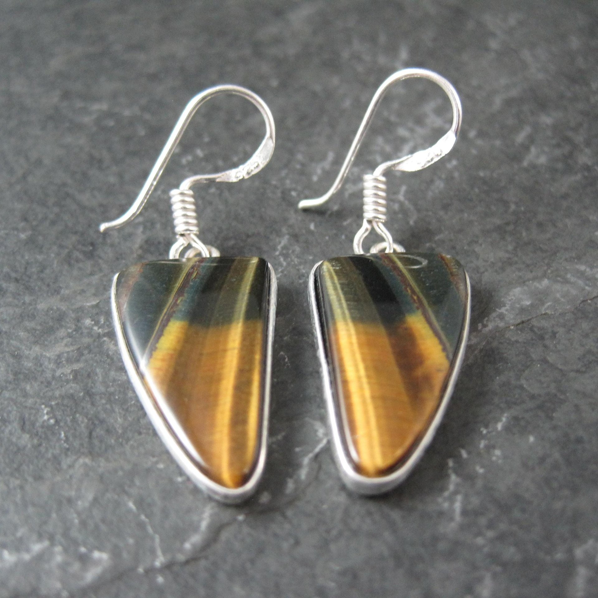 Sterling Silver Tigers Eye Earrings