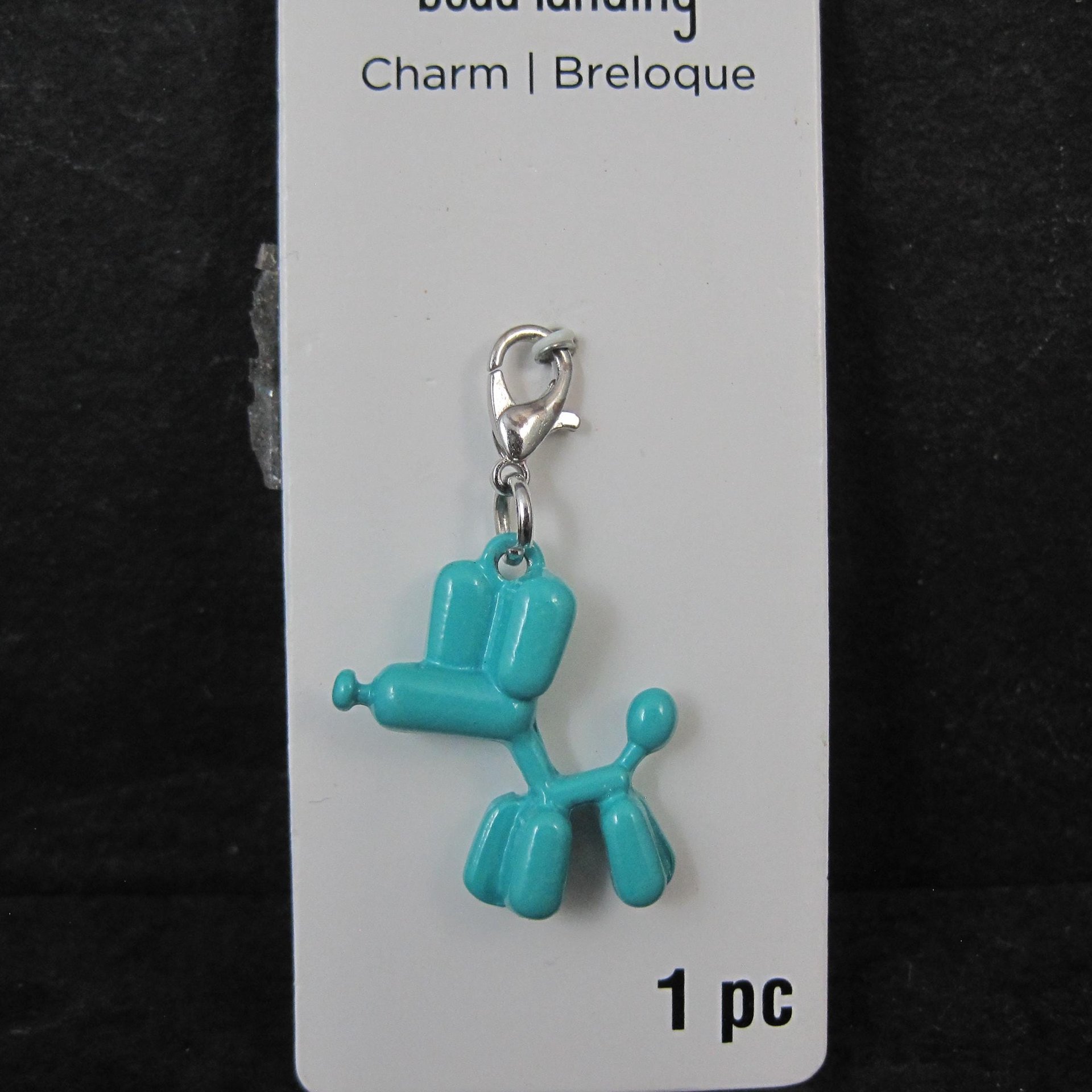 Turquoise Balloon Dog Charm by Bead Landing