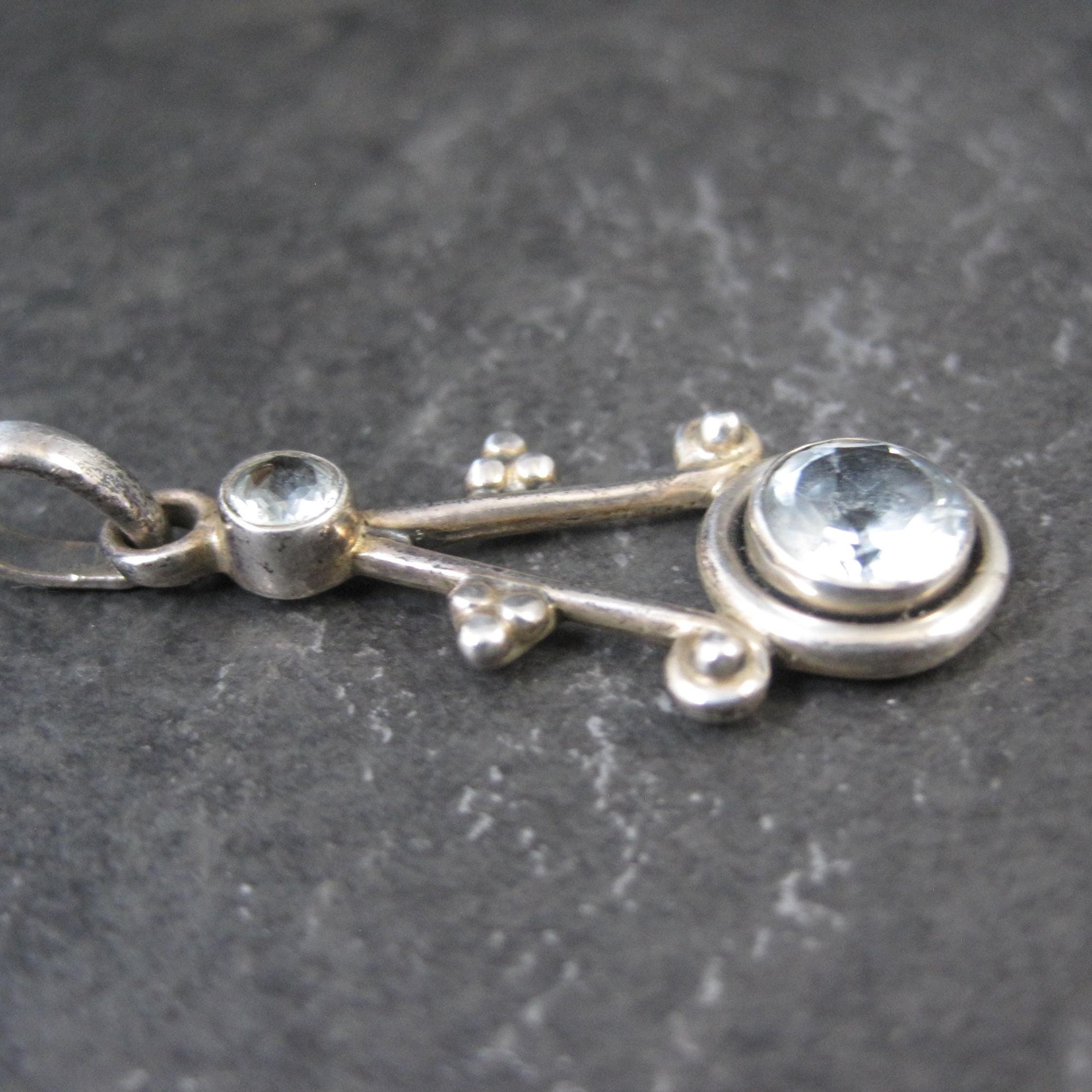 Light Blue Topaz Pendant Sterling Silver
