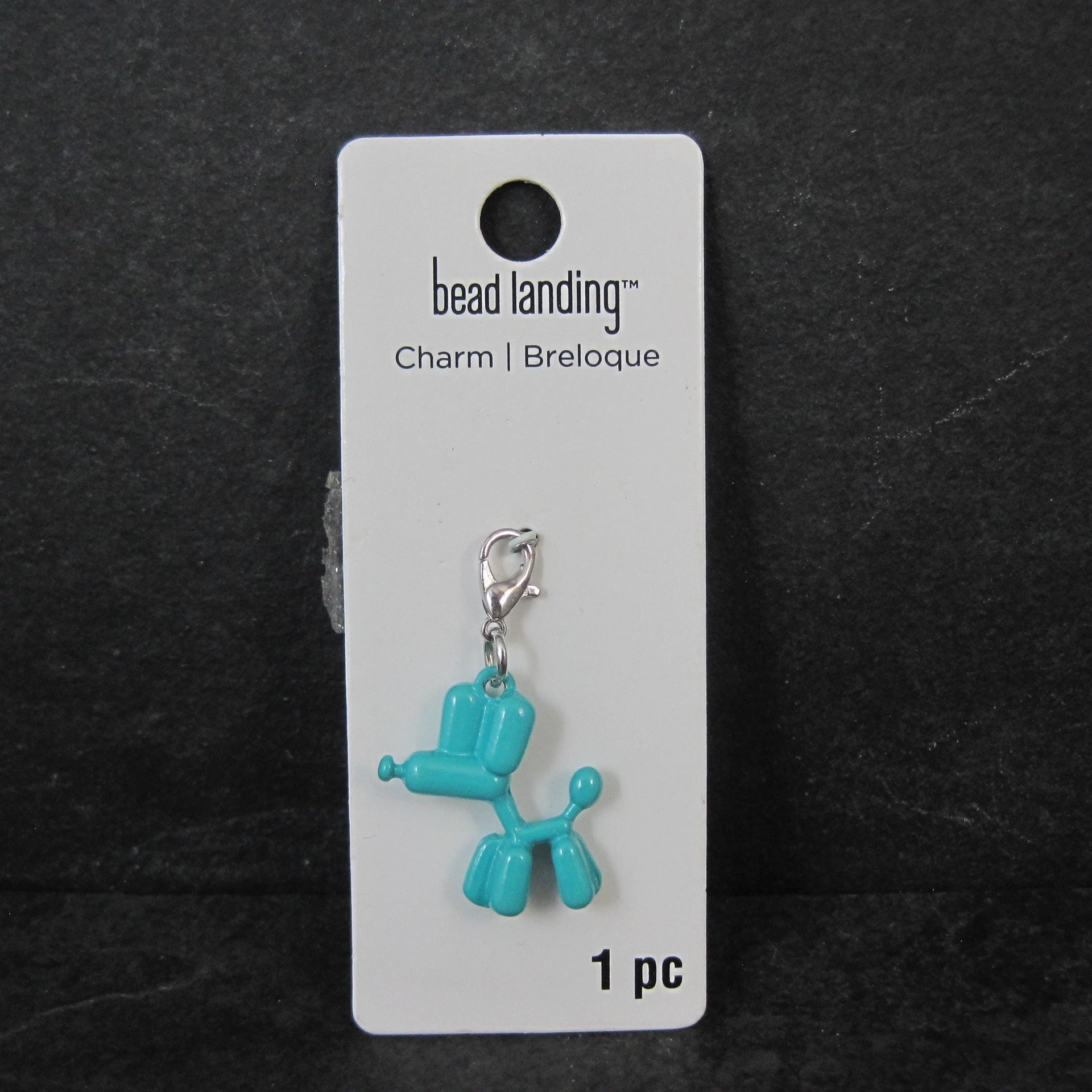 Turquoise Balloon Dog Charm by Bead Landing