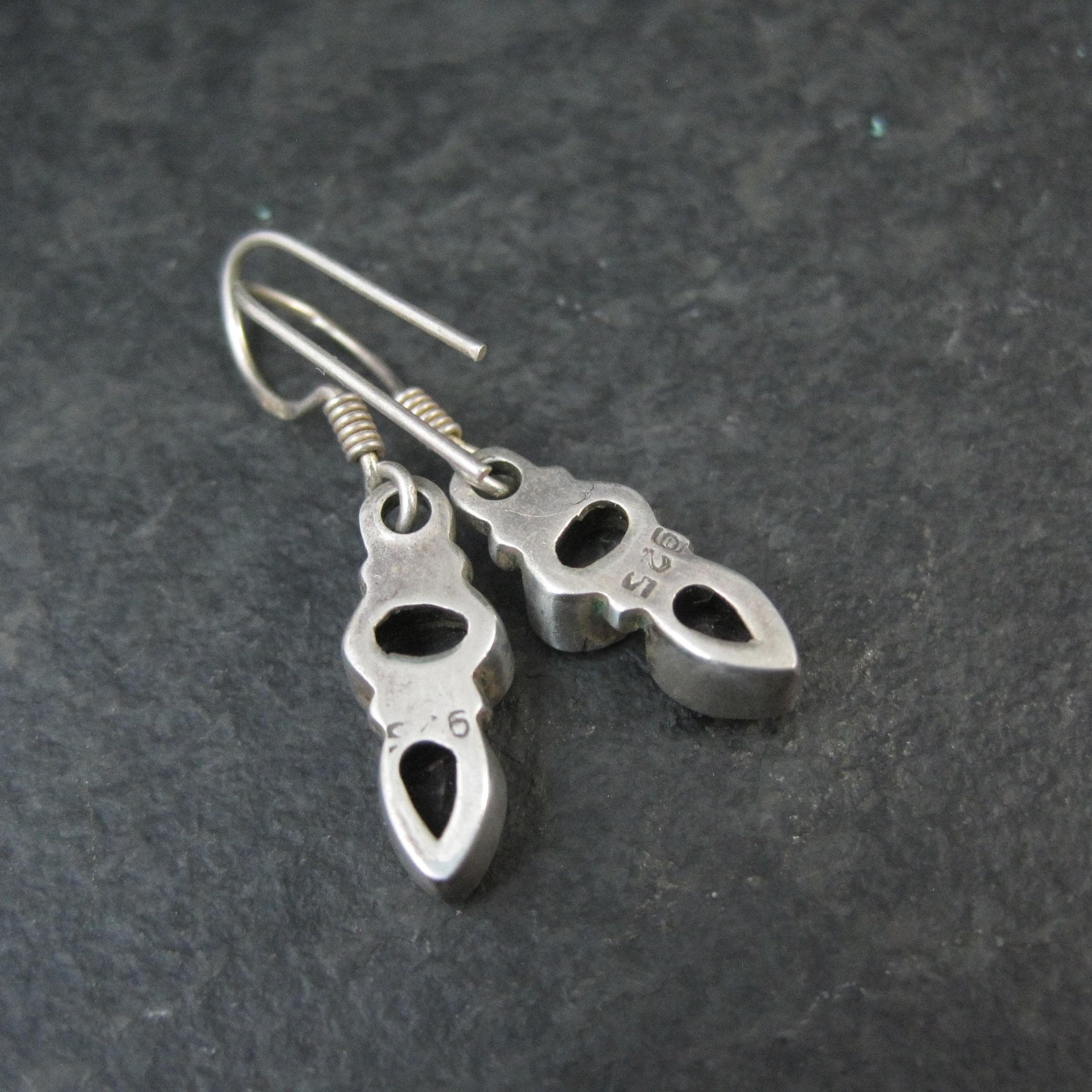 Dainty Pink & Purple Amethyst Earrings Sterling Silver