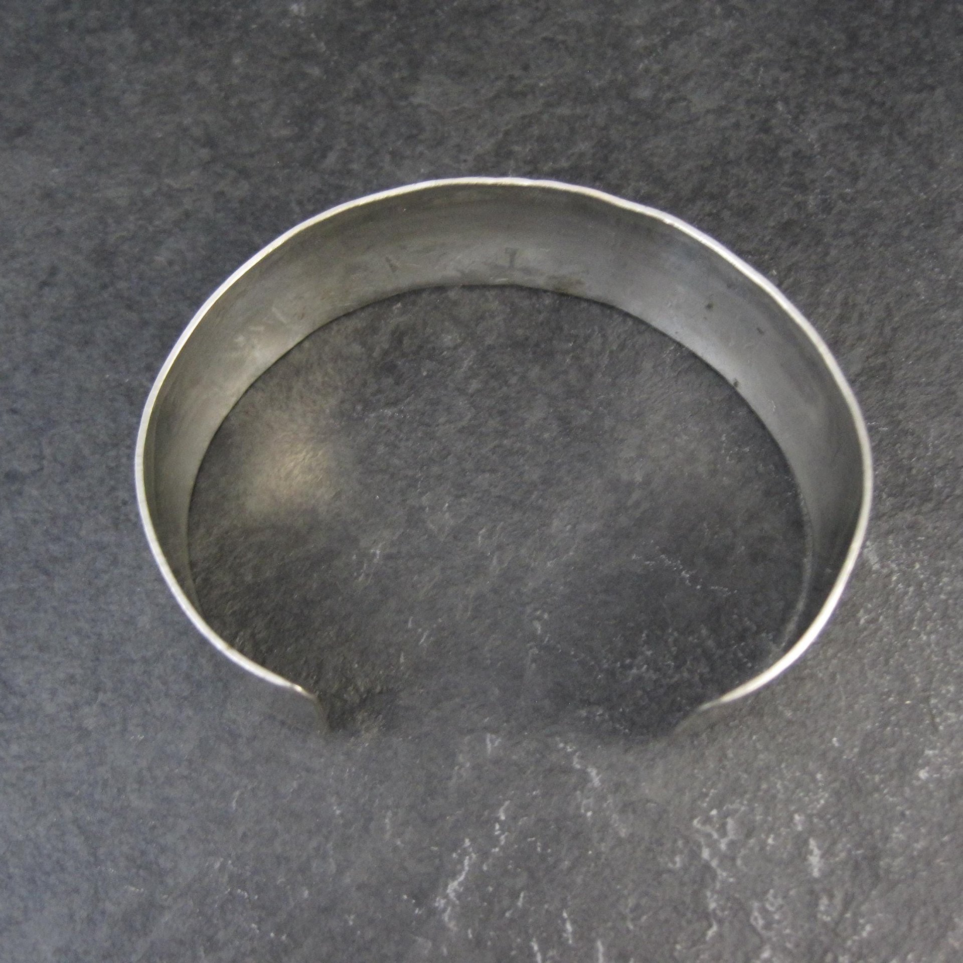 Vintage Navajo Cuff Bracelet 6.75 Inches Nickel Silver