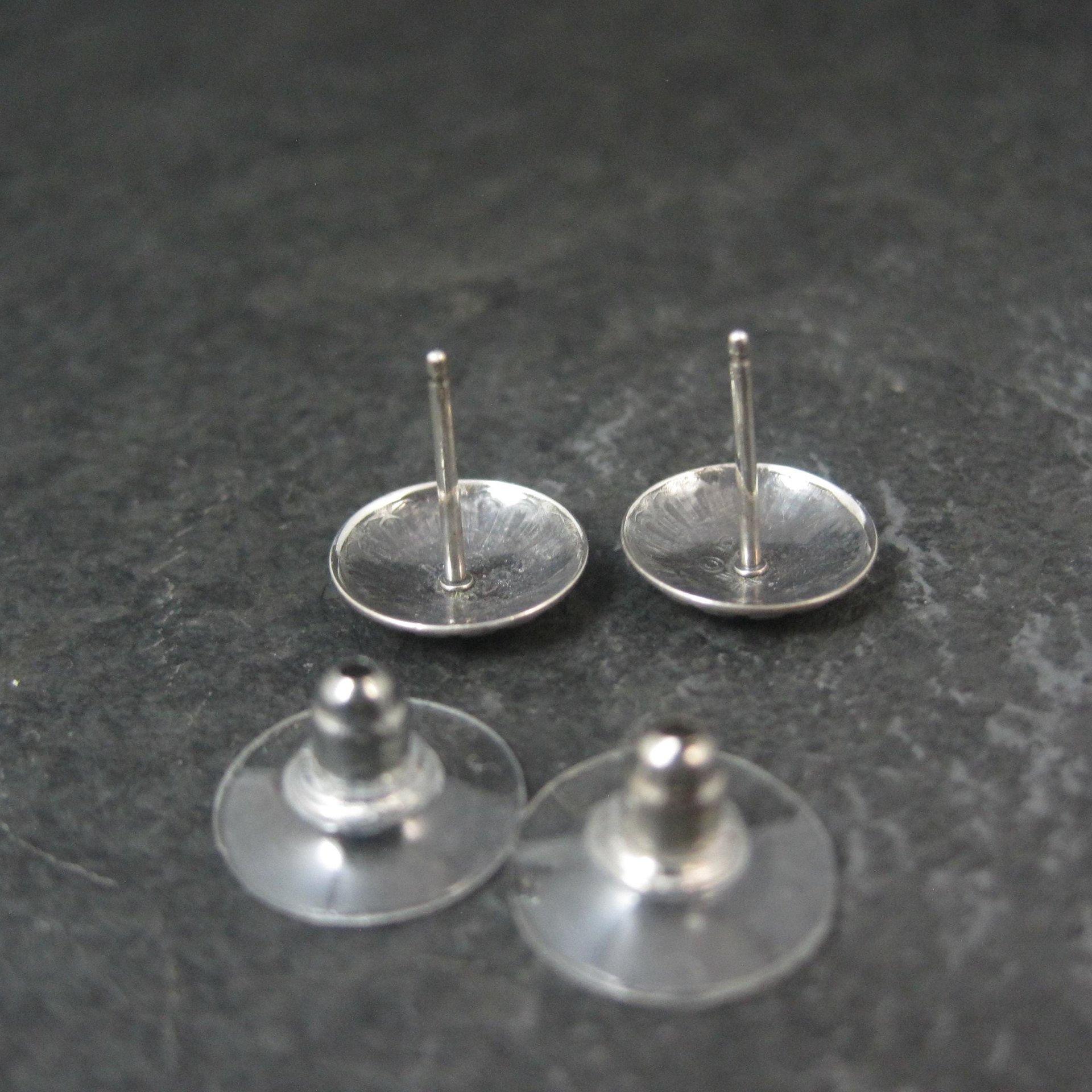 Southwestern Sterling Silver Dome Stud Earrings 11mm