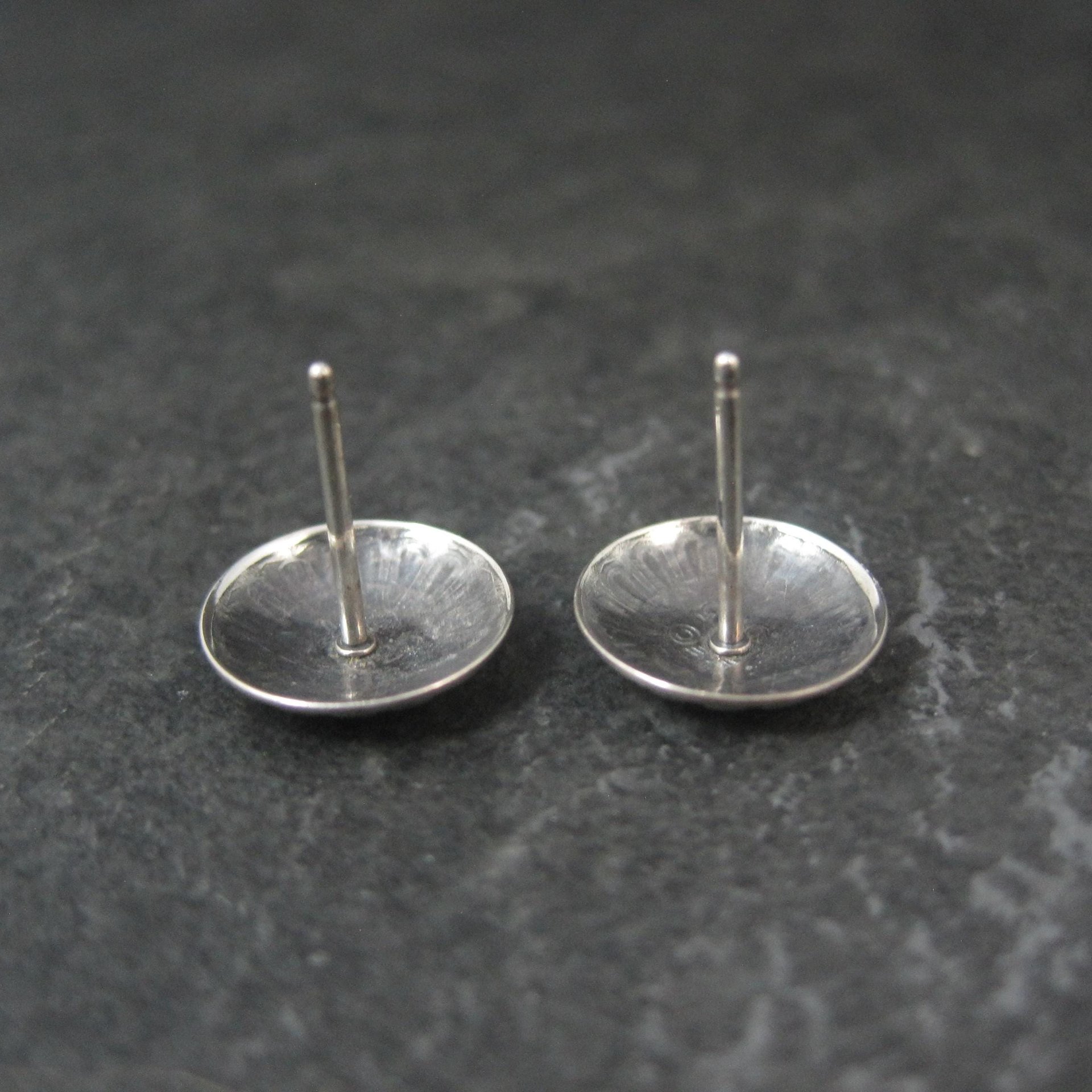 Southwestern Sterling Silver Dome Stud Earrings 11mm