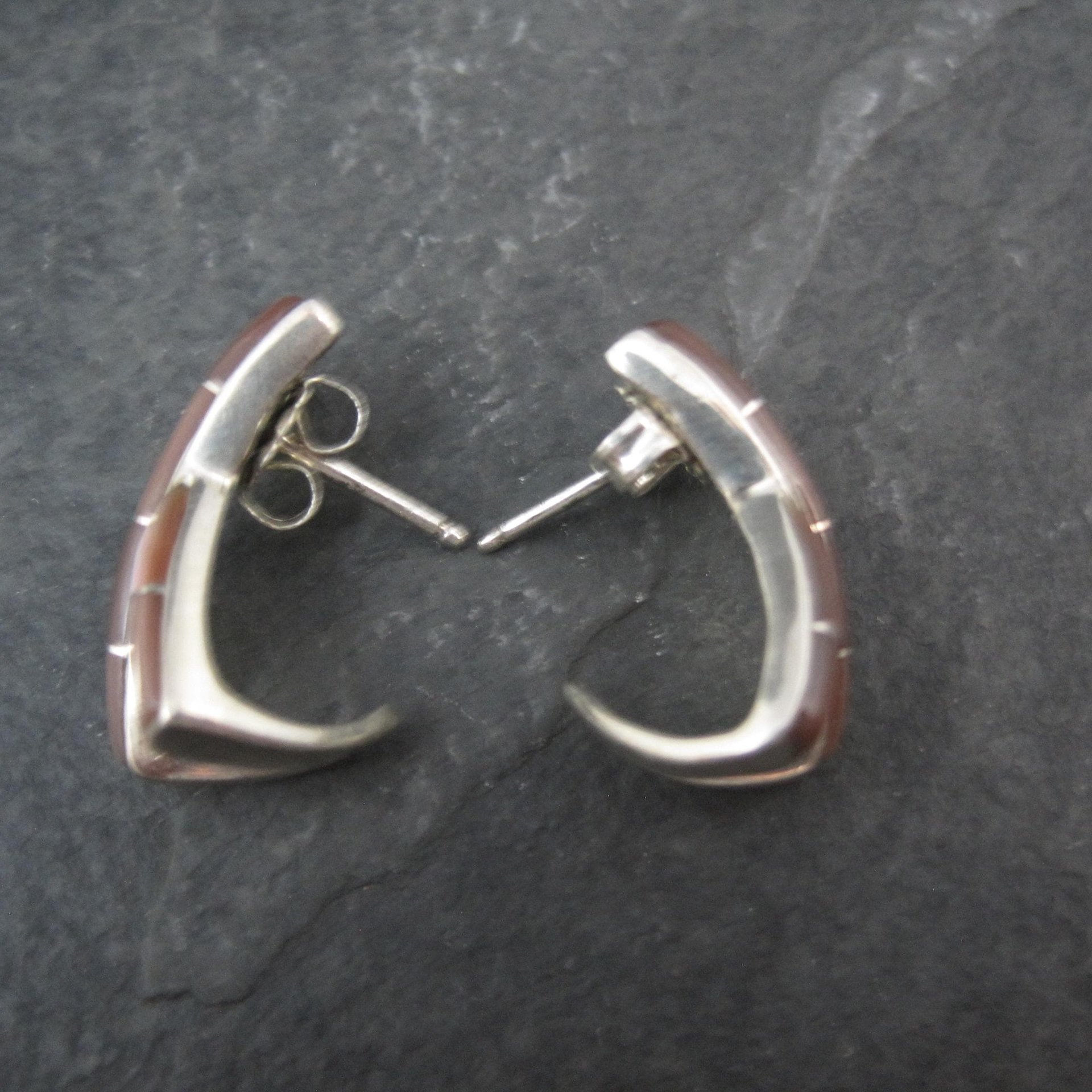 Southwestern Pink Mother of Pearl Inlay Earrings
