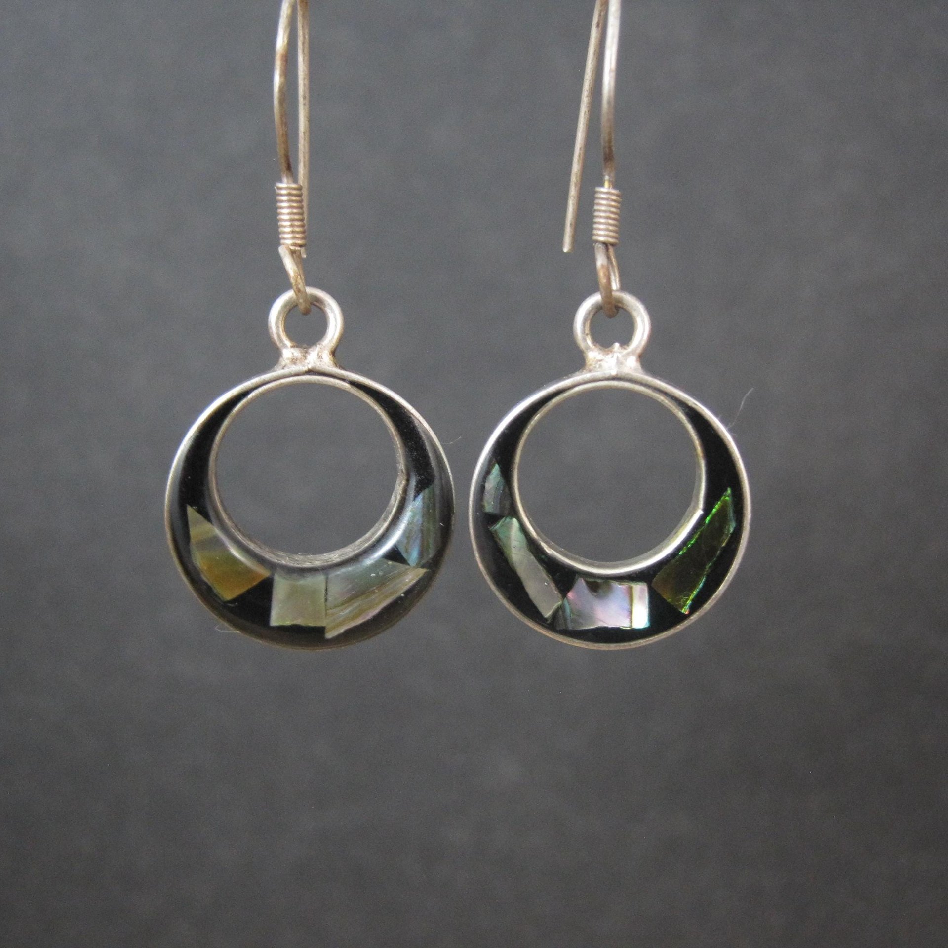 Vintage Sterling Abalone Earrings