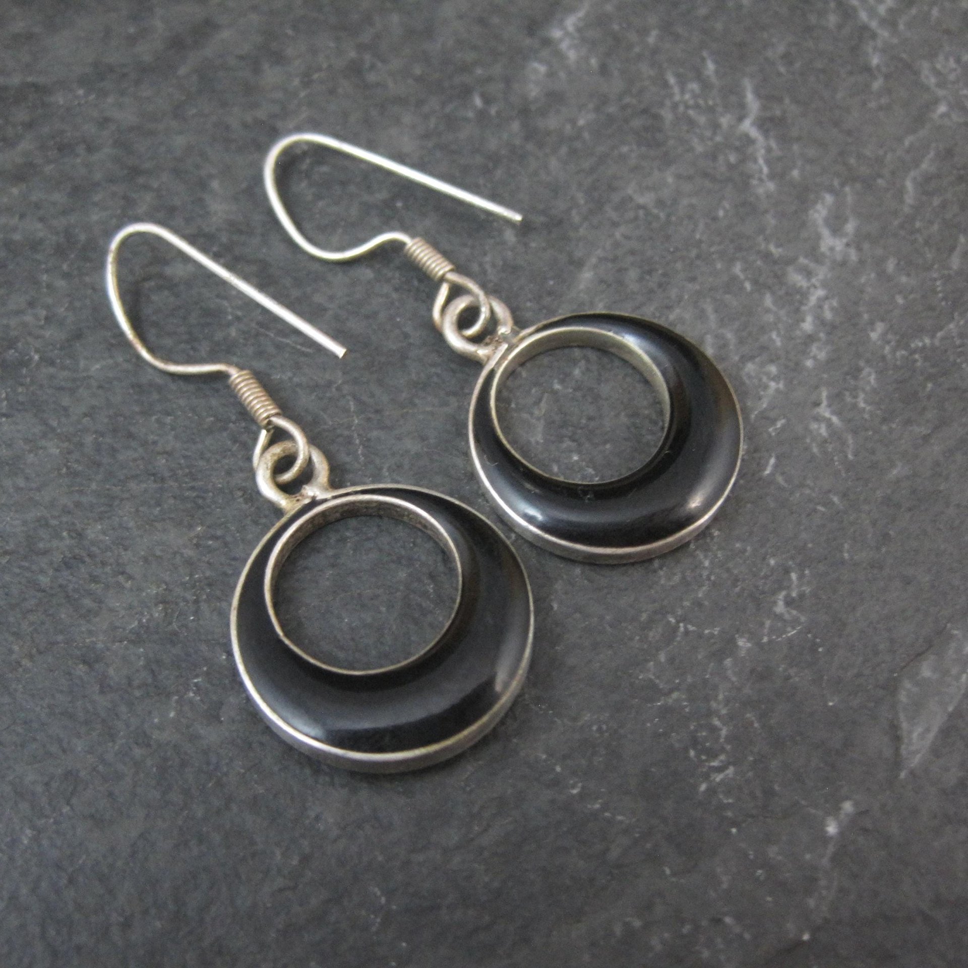 Vintage Sterling Abalone Earrings