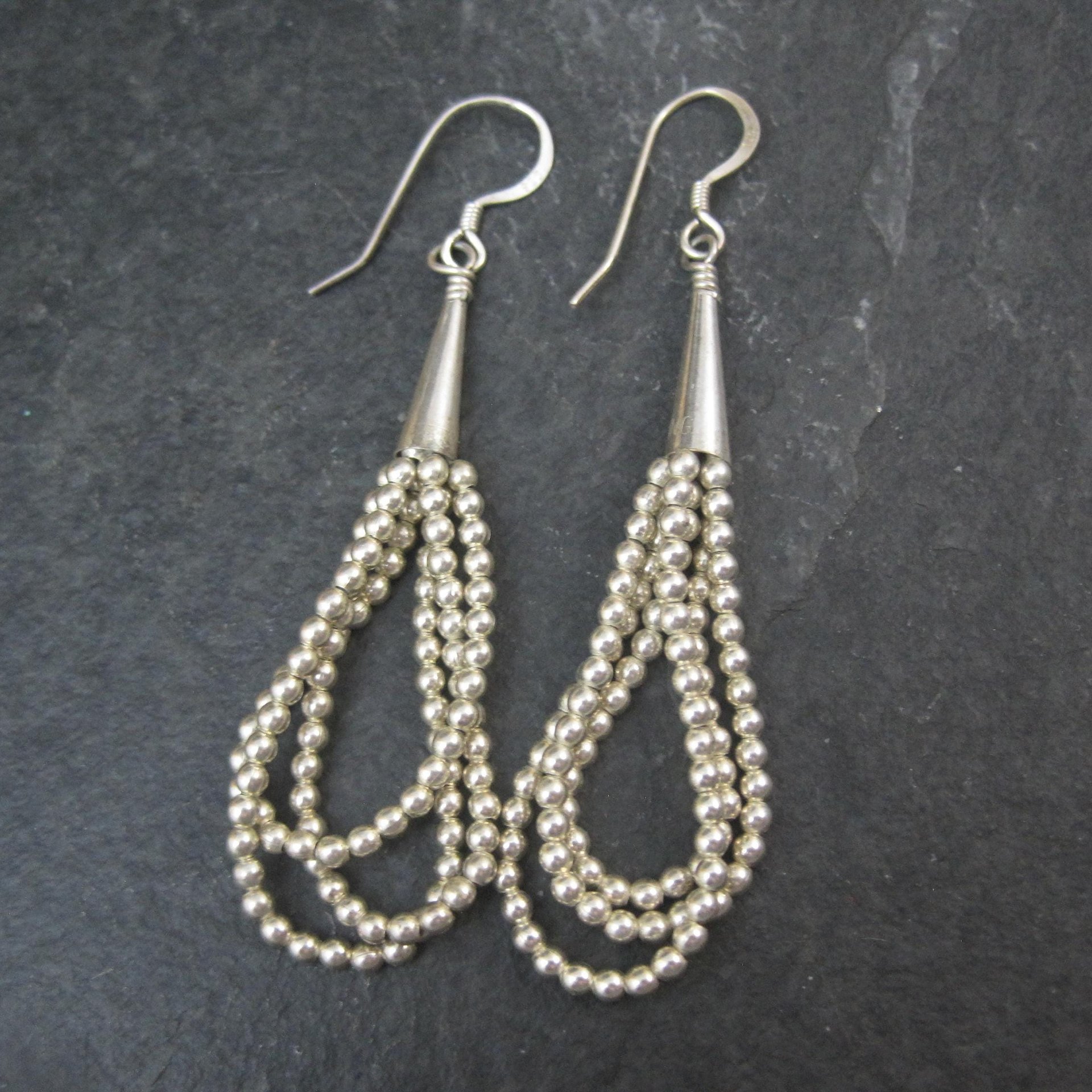 Southwestern Sterling Silver Bead Earrings