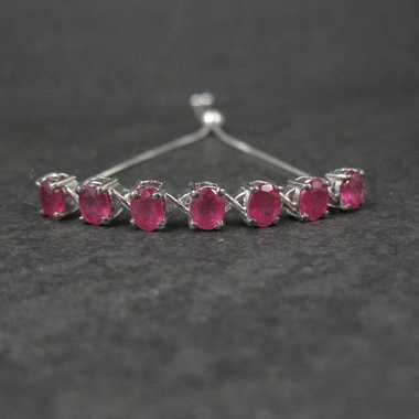 Sterling Silver Ruby Bolo Bracelet