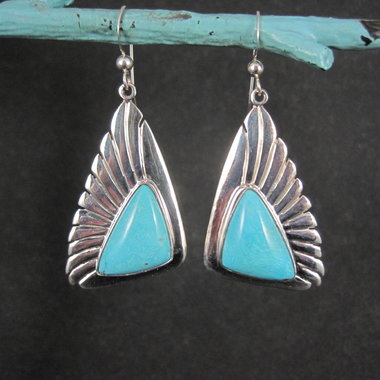 Large Turquoise Earrings Jay King Desert Rose Trading New