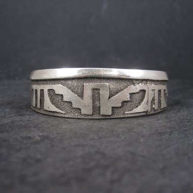 Navajo Sterling Tufa Cuff Bracelet 6.25 Inches Anthony Bowman