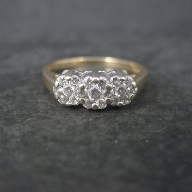 14K .50 Carat Diamond Cluster Ring Size 8.25