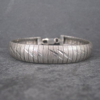 Estate Italian Sterling 1/2 Inch Bracelet 8 Inches