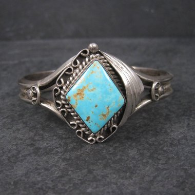 Vintage Royston Turquoise Cuff Bracelet 6.5 Inches Navajo Tom Billy