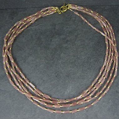 Vintage 5 Strand Quartz Necklace 20.5"