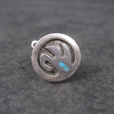 Vintage Southwestern Sterling Turquoise Tie Tack