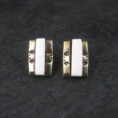 Southwestern Sterling Gold Filled Raised Inlay Earrings