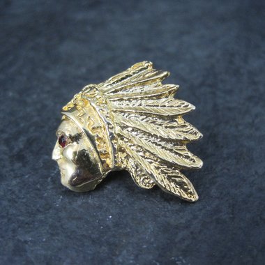 Vintage Indian Chief Tie Tack