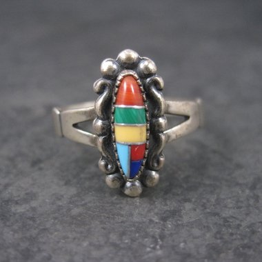 Southwestern Sterling Inlay Ring