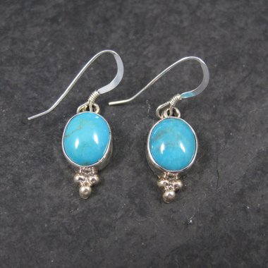 Southwestern Sterling Turquoise Dangle Earrings