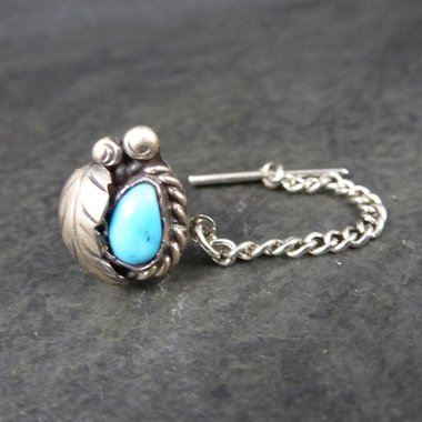 Southwestern Sterling Turquoise Tie Tack