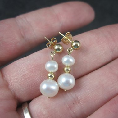 Vintage 14K Pearl Earrings