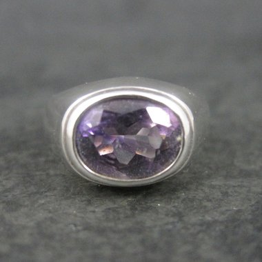 Vintage Sterling Amethyst Ring Size 5