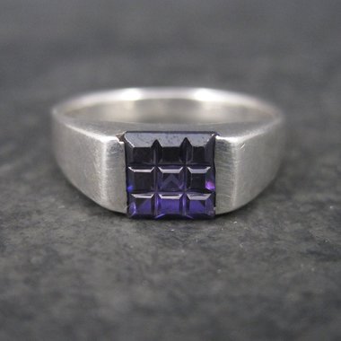Sterling Purple Cubic Zirconia Ring Size 7