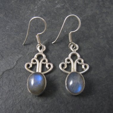 Vintage Sterling Labradorite Earrings