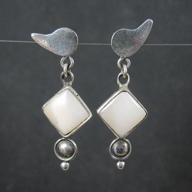 Vintage Sterling Quartz Earrings