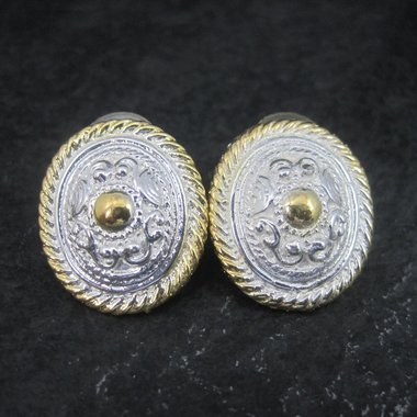 Large Western Circle Y Earrings