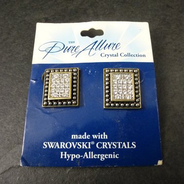 Vintage Hypo Allergenic Crystal Earrings Pure Allure