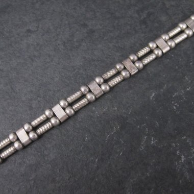 Vintage Sterling Pagoda Bracelet 7.75 Inches