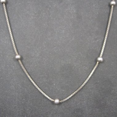 Italian Sterling Bead Chain 30 Inches