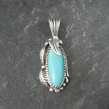 Southwestern Sterling Turquoise Pendant Carol Felley