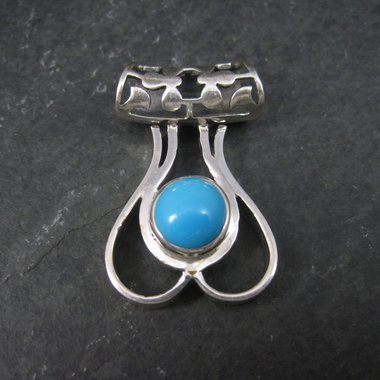 Sterling Sleeping Beauty Turquoise Pendant