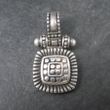 Estate Sterling Hinged Pearl Pendant