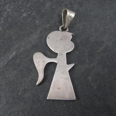 Estate Mexican Sterling Angel Pendant