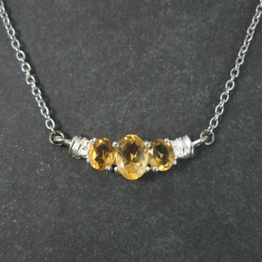 Sterling Citrine Necklace Chuck Clemency *For Repair