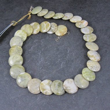 Irish Connemara Marble Bead Necklace 18 Inches