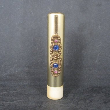 Vintage Gold Rhinestone Toothbrush Holder