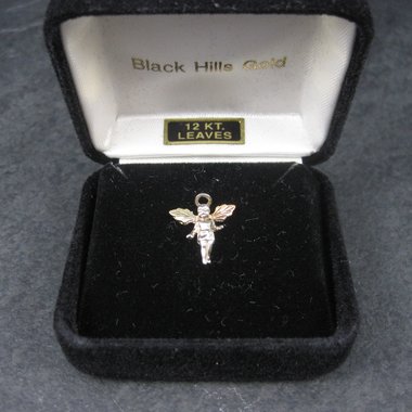 Vintage Sterling 12K Black Hills Gold Angel Tie Tack