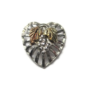 Vintage Black Hills Sterling Heart Tie Tack