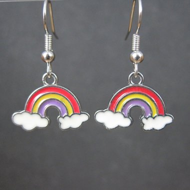 Simple Rainbow Dangle Earrings