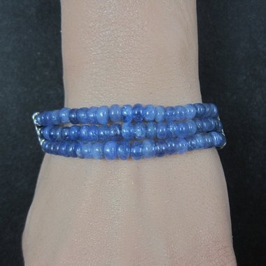 Sterling Tanzanite Bolo Bracelet 6-8"